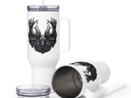 Mystischer Hirschschädel Thermobecher – Accessoires – klamottn.de Mystischer Hirschschädel Thermobecher – Accessoires – klamottn.de