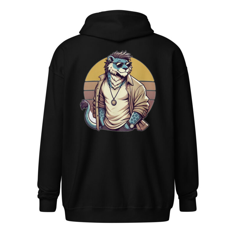 Retro-Leo im Streetstyle Unisex Heavy-Blend Zip Hoodie – Zip Hoodies – klamottn.de