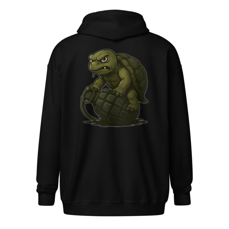 Wütende Schildkröte auf Granate Unisex Heavy-Blend Zip Hoodie – Zip Hoodies – klamottn.de