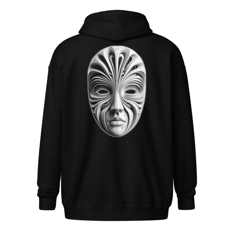 Futuristische Skulpturenmaske Unisex Heavy-Blend Zip Hoodie – Zip Hoodies – klamottn.de