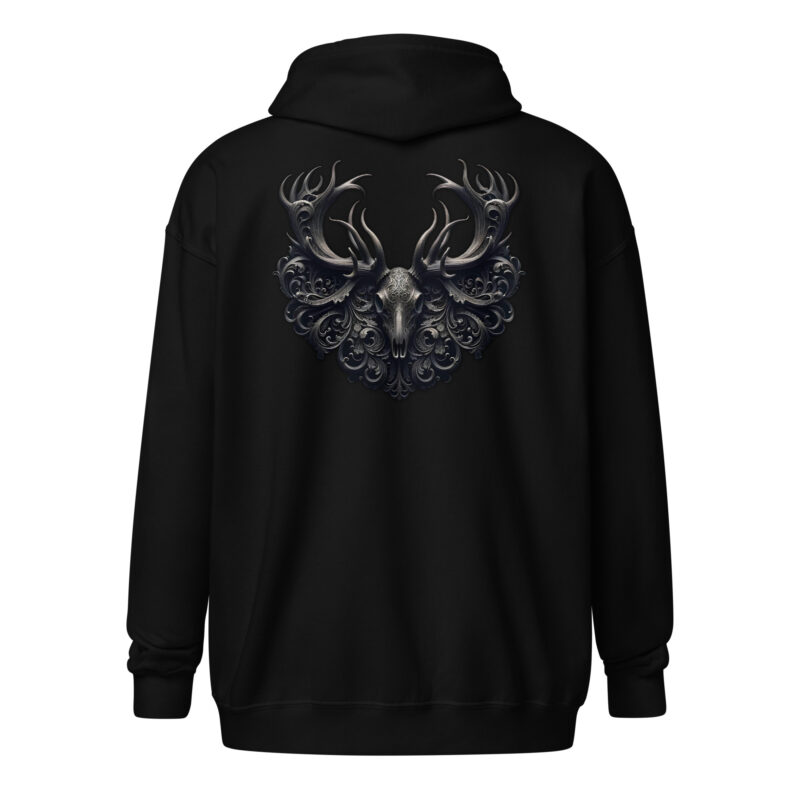 Mystischer Hirschschädel Unisex Heavy-Blend Zip Hoodie – Zip Hoodies – klamottn.de