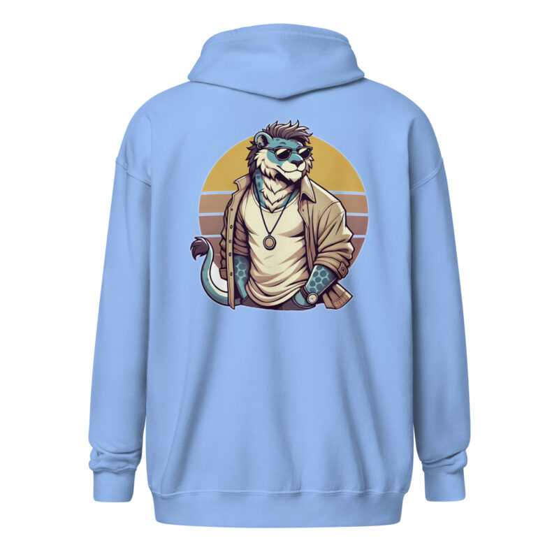 Retro-Leo im Streetstyle Unisex Heavy-Blend Zip Hoodie – Zip Hoodies – klamottn.de