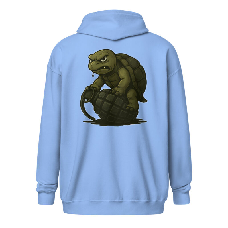 Wütende Schildkröte auf Granate Unisex Heavy-Blend Zip Hoodie – Zip Hoodies – klamottn.de