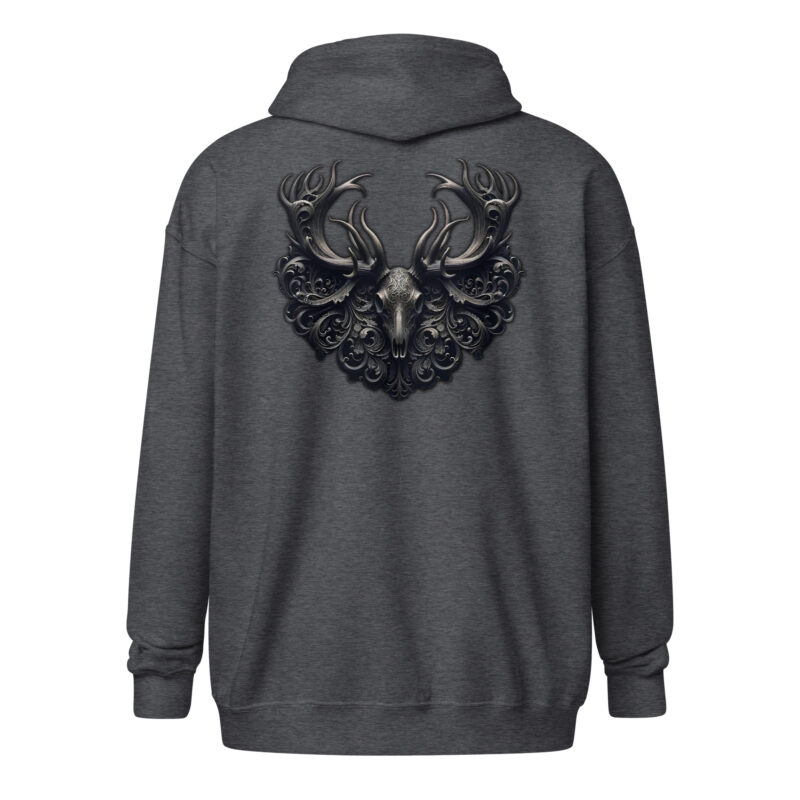 Mystischer Hirschschädel Unisex Heavy-Blend Zip Hoodie – Zip Hoodies – klamottn.de
