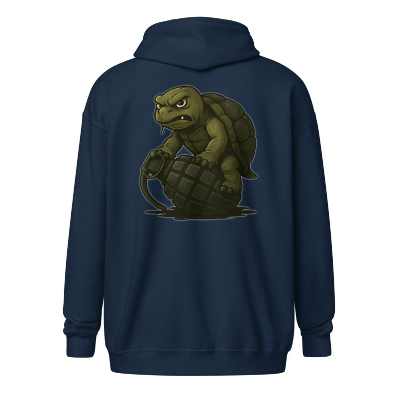 Wütende Schildkröte auf Granate Unisex Heavy-Blend Zip Hoodie – Zip Hoodies – klamottn.de