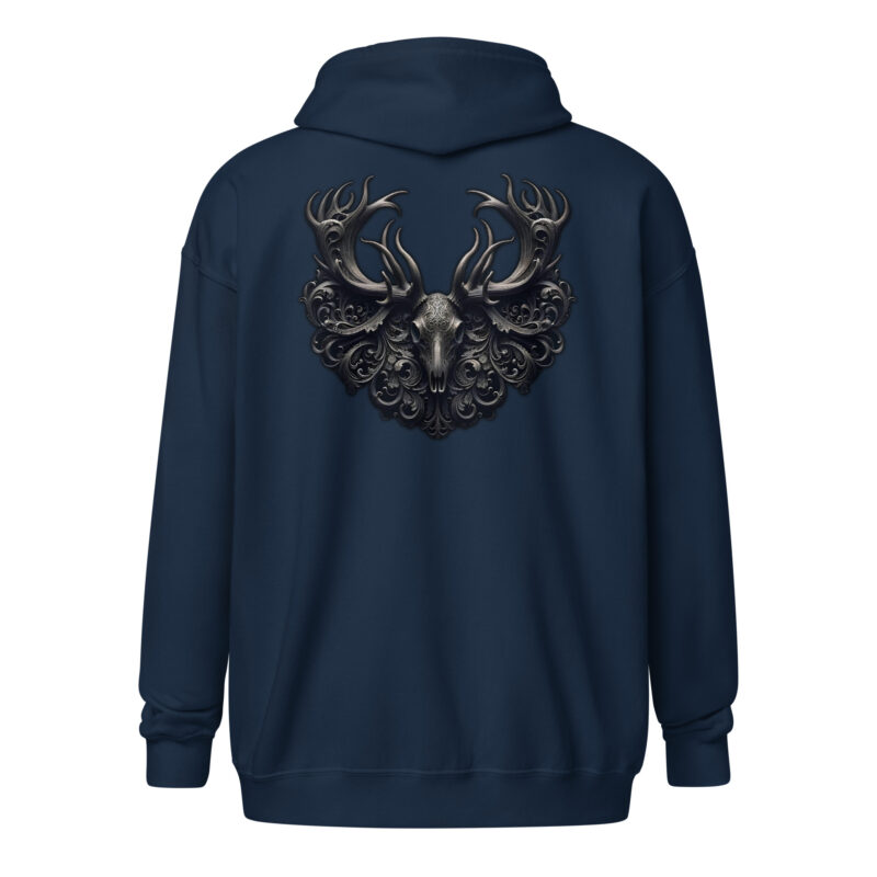 Mystischer Hirschschädel Unisex Heavy-Blend Zip Hoodie – Zip Hoodies – klamottn.de