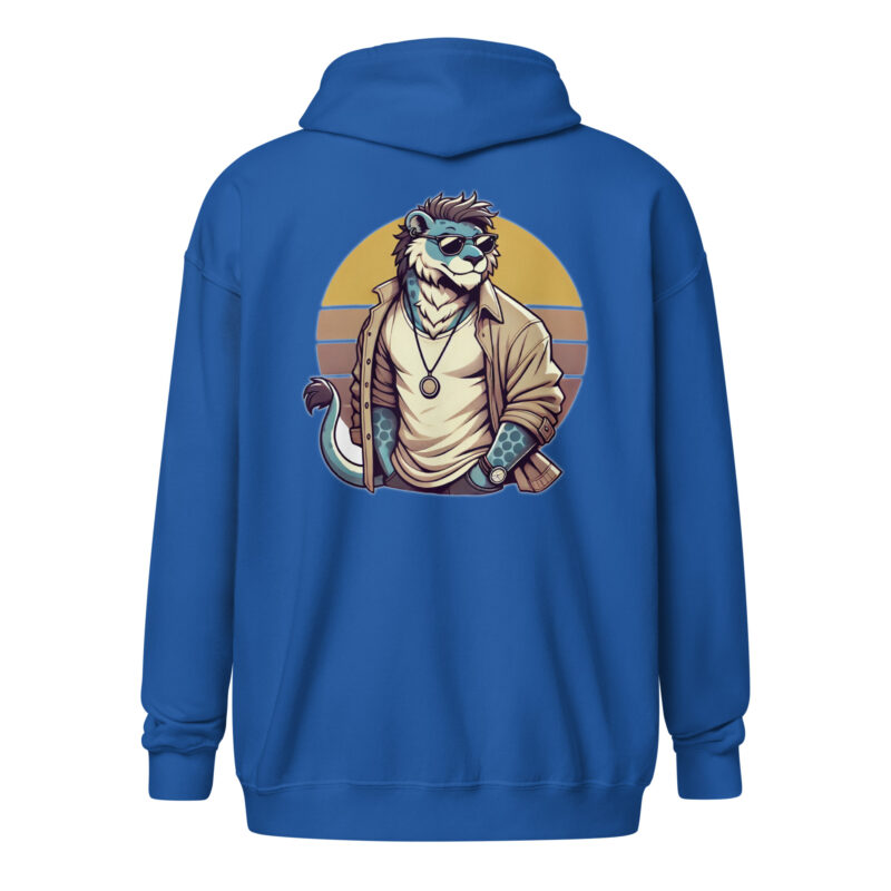 Retro-Leo im Streetstyle Unisex Heavy-Blend Zip Hoodie – Zip Hoodies – klamottn.de