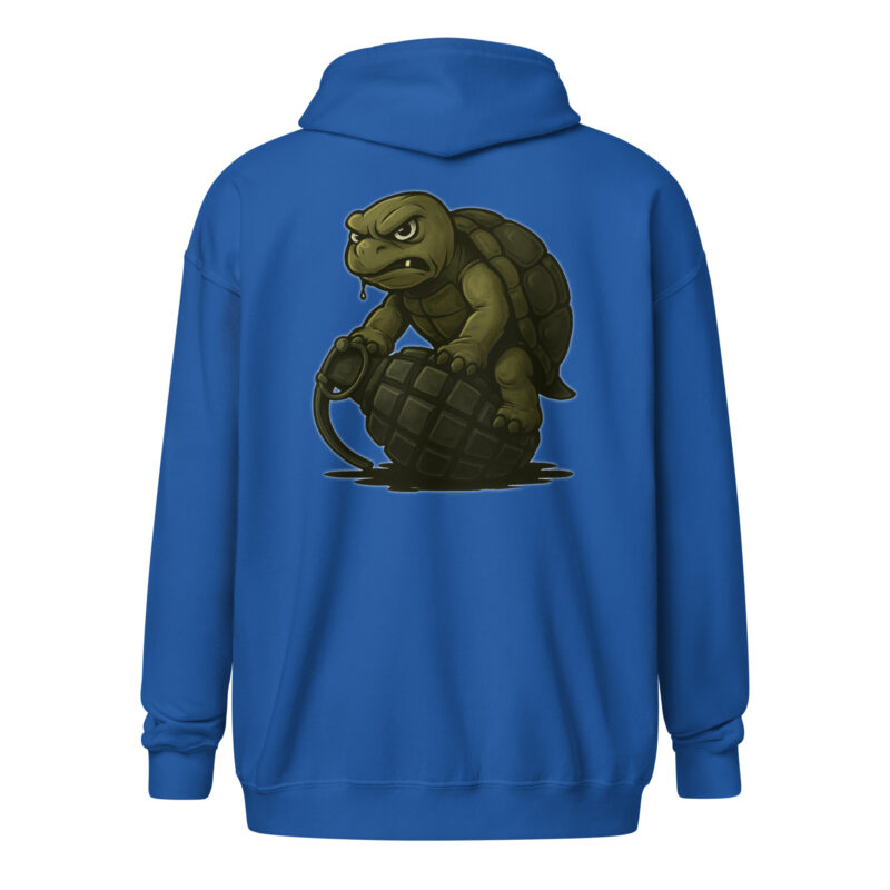 Wütende Schildkröte auf Granate Unisex Heavy-Blend Zip Hoodie – Zip Hoodies – klamottn.de