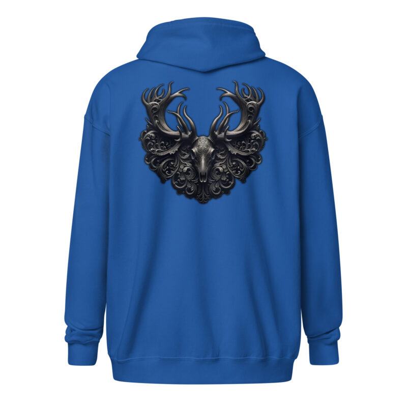 Mystischer Hirschschädel Unisex Heavy-Blend Zip Hoodie – Zip Hoodies – klamottn.de