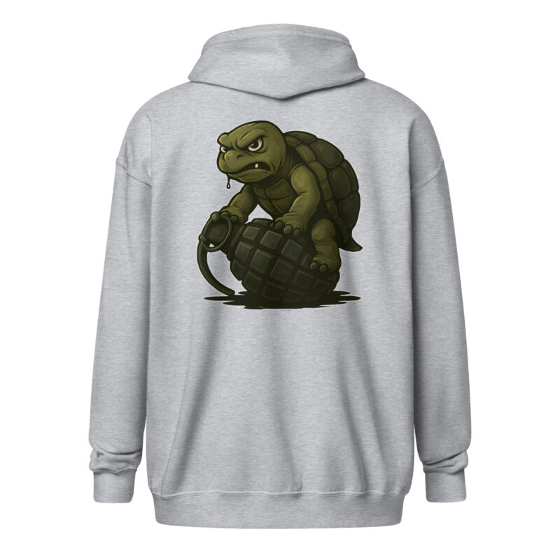 Wütende Schildkröte auf Granate Unisex Heavy-Blend Zip Hoodie – Zip Hoodies – klamottn.de