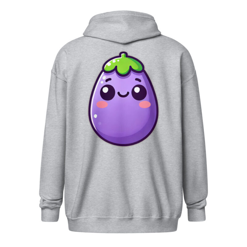 Kawaii Aubergine Unisex Heavy-Blend Zip Hoodie – Zip Hoodies – klamottn.de