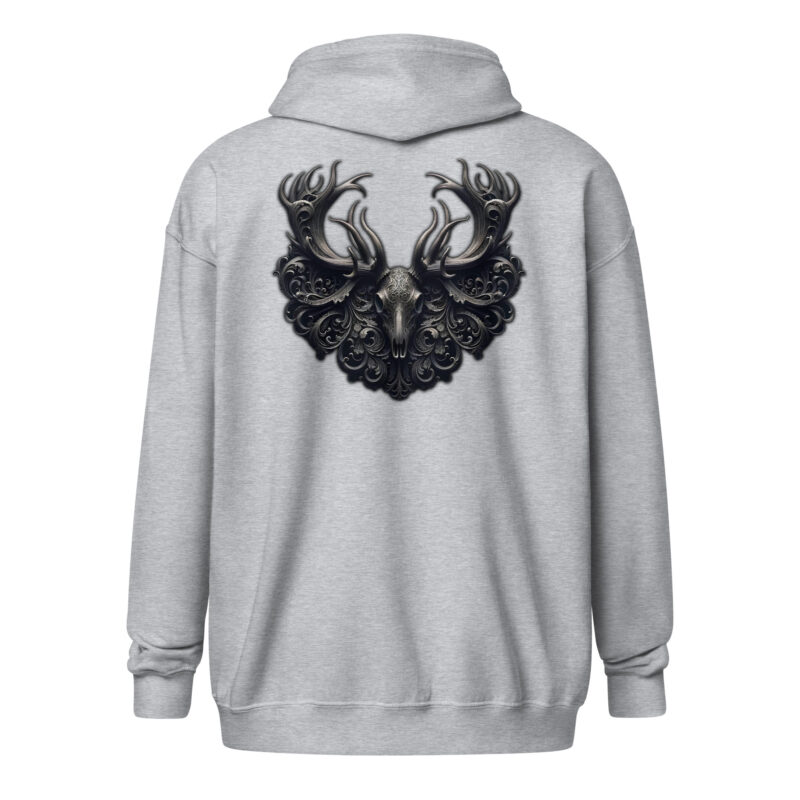 Mystischer Hirschschädel Unisex Heavy-Blend Zip Hoodie – Zip Hoodies – klamottn.de