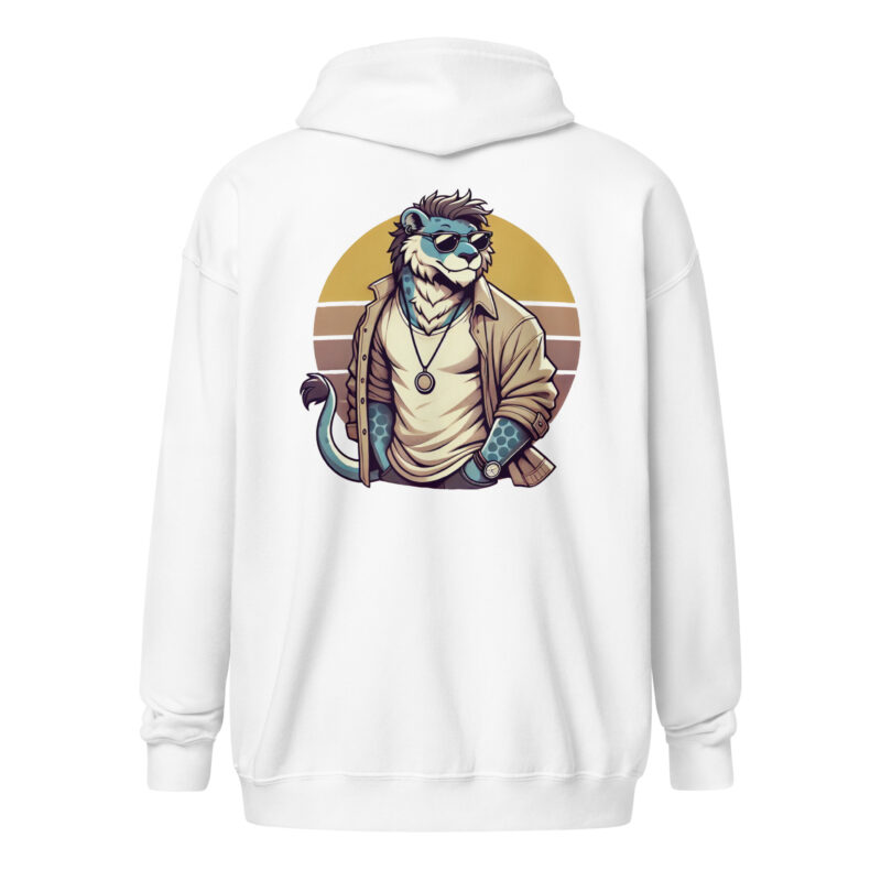 Retro-Leo im Streetstyle Unisex Heavy-Blend Zip Hoodie – Zip Hoodies – klamottn.de