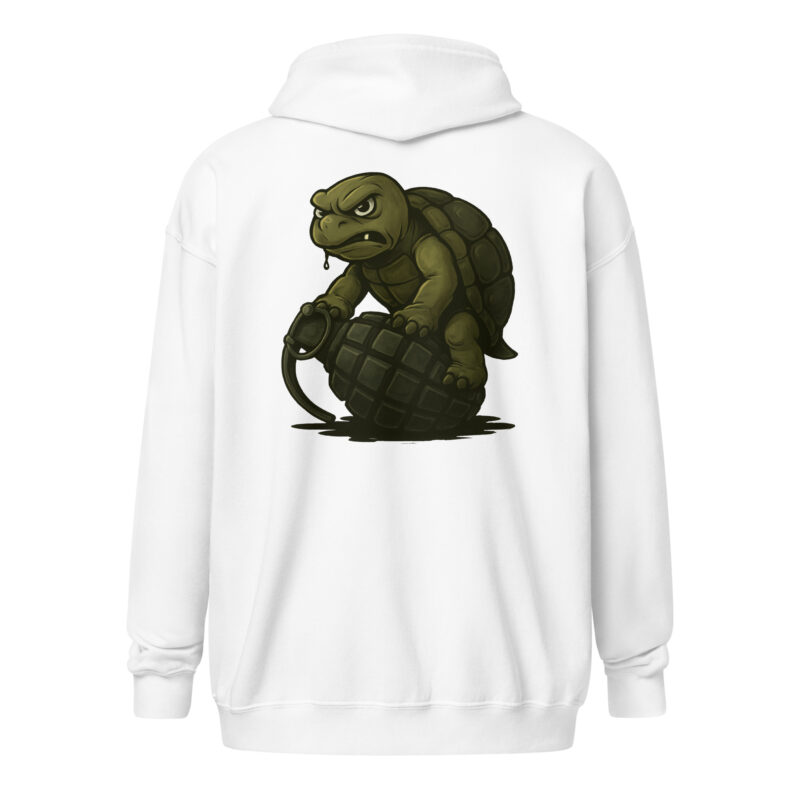 Wütende Schildkröte auf Granate Unisex Heavy-Blend Zip Hoodie – Zip Hoodies – klamottn.de