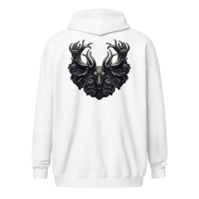 Mystischer Hirschschädel Unisex Heavy-Blend Zip Hoodie – Zip Hoodies – klamottn.de