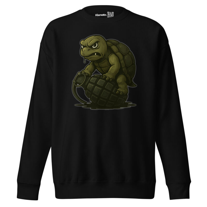 Wütende Schildkröte auf Granate Unisex-Premium-Pullover – Sweatshirts – klamottn.de