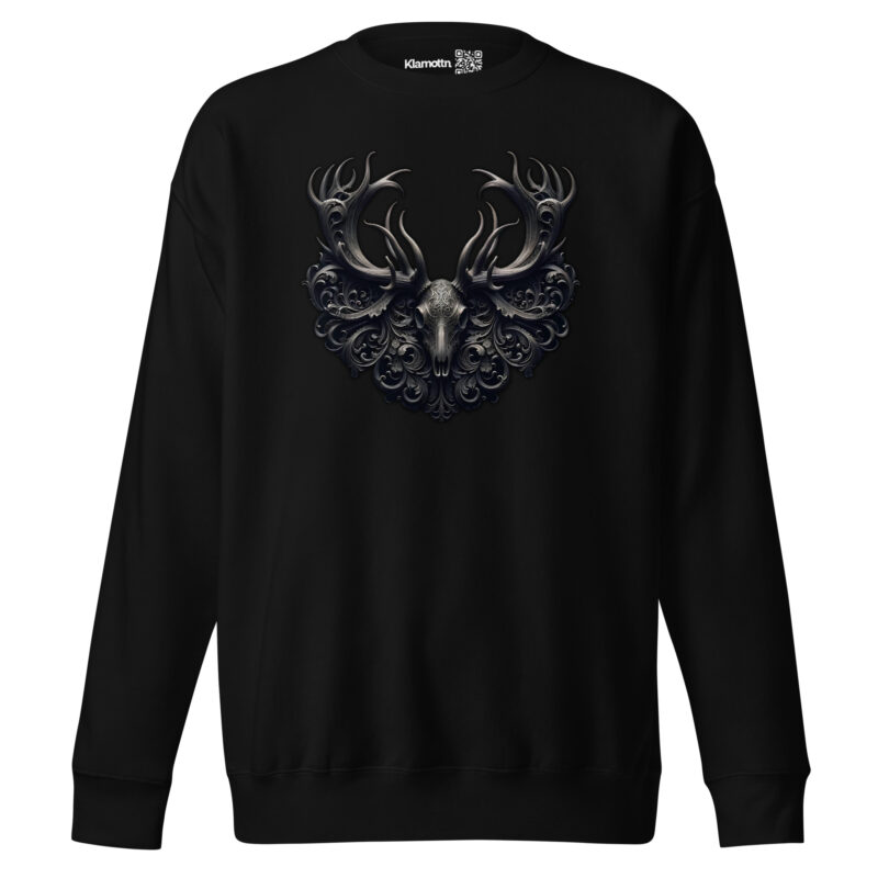 Mystischer Hirschschädel Unisex-Premium-Pullover – Sweatshirts – klamottn.de