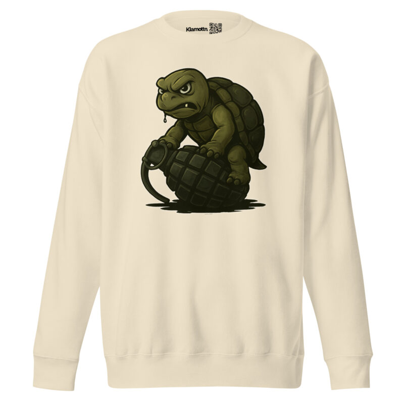 Wütende Schildkröte auf Granate Unisex-Premium-Pullover – Sweatshirts – klamottn.de