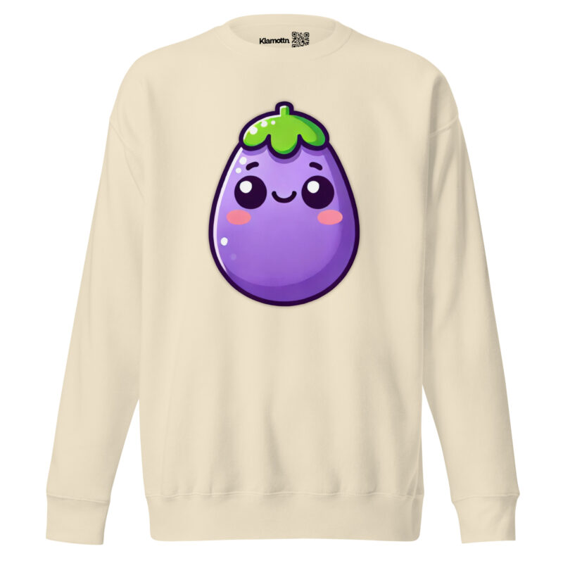 Kawaii Aubergine Unisex-Premium-Pullover – Sweatshirts – klamottn.de