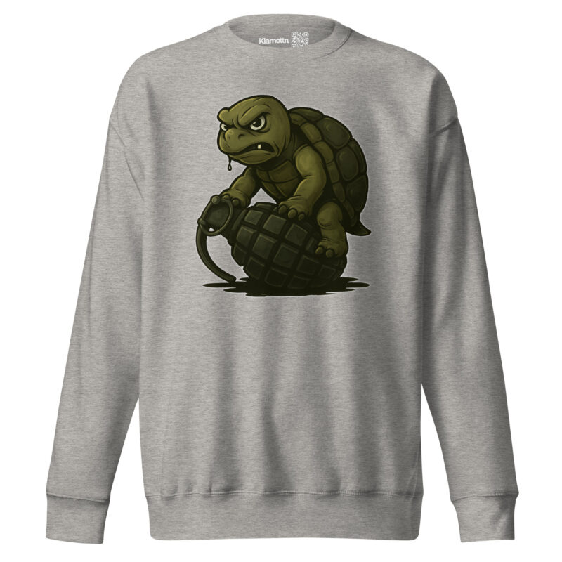 Wütende Schildkröte auf Granate Unisex-Premium-Pullover – Sweatshirts – klamottn.de