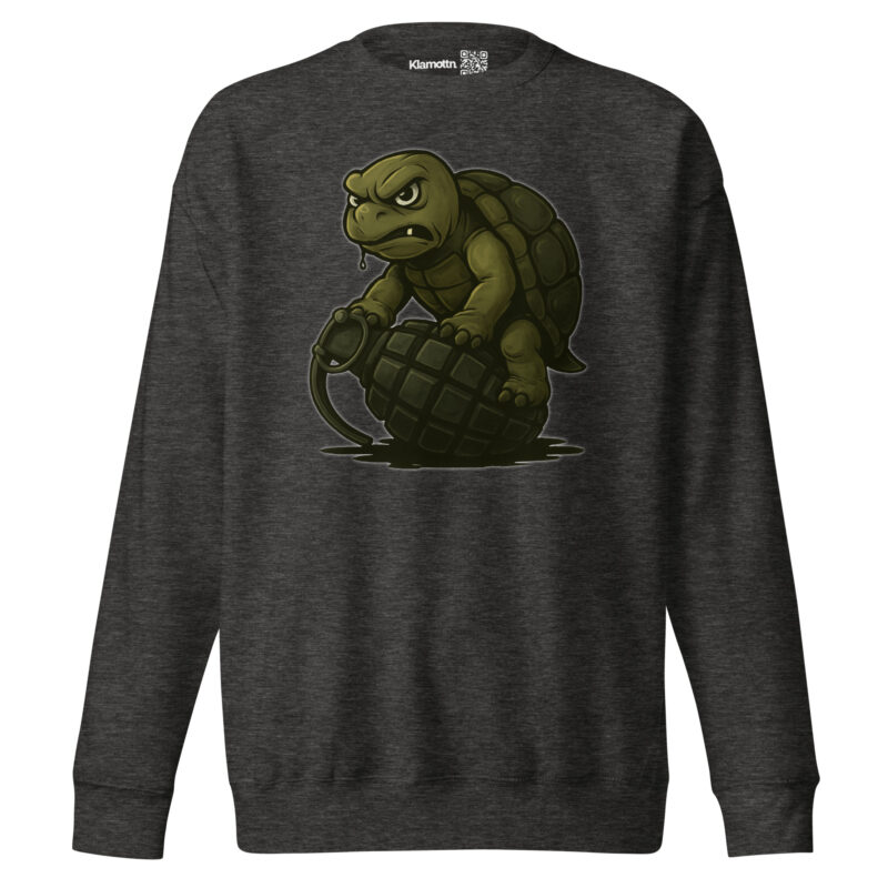 Wütende Schildkröte auf Granate Unisex-Premium-Pullover – Sweatshirts – klamottn.de