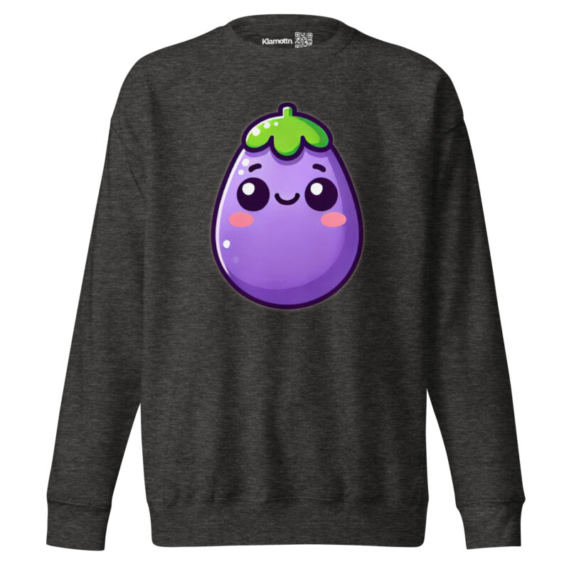 Kawaii Aubergine Unisex-Premium-Pullover – Sweatshirts – klamottn.de