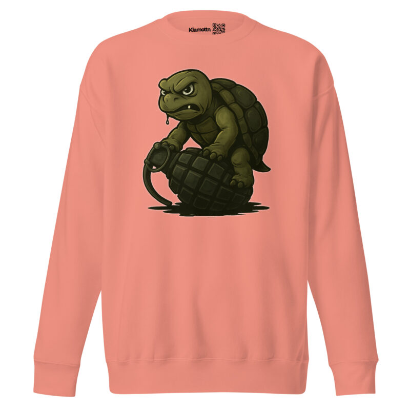 Wütende Schildkröte auf Granate Unisex-Premium-Pullover – Sweatshirts – klamottn.de