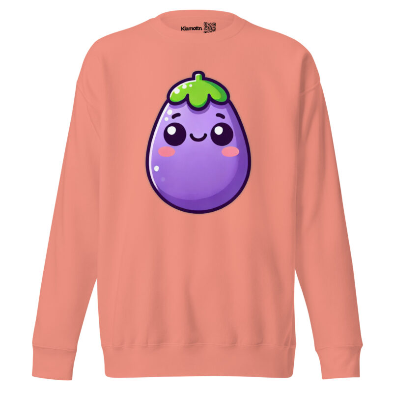 Kawaii Aubergine Unisex-Premium-Pullover – Sweatshirts – klamottn.de