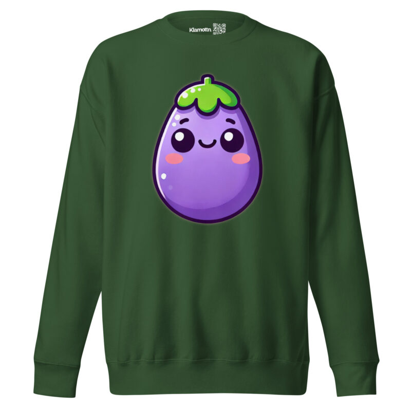 Kawaii Aubergine Unisex-Premium-Pullover – Sweatshirts – klamottn.de