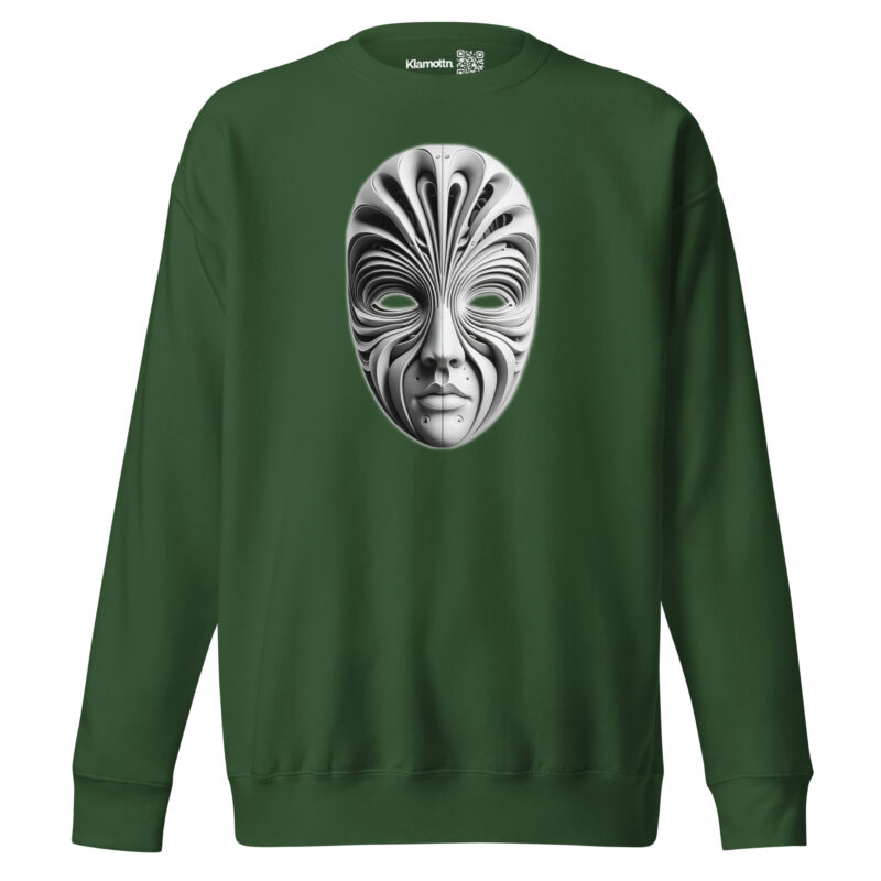 Futuristische Skulpturenmaske Unisex-Premium-Pullover – Sweatshirts – klamottn.de
