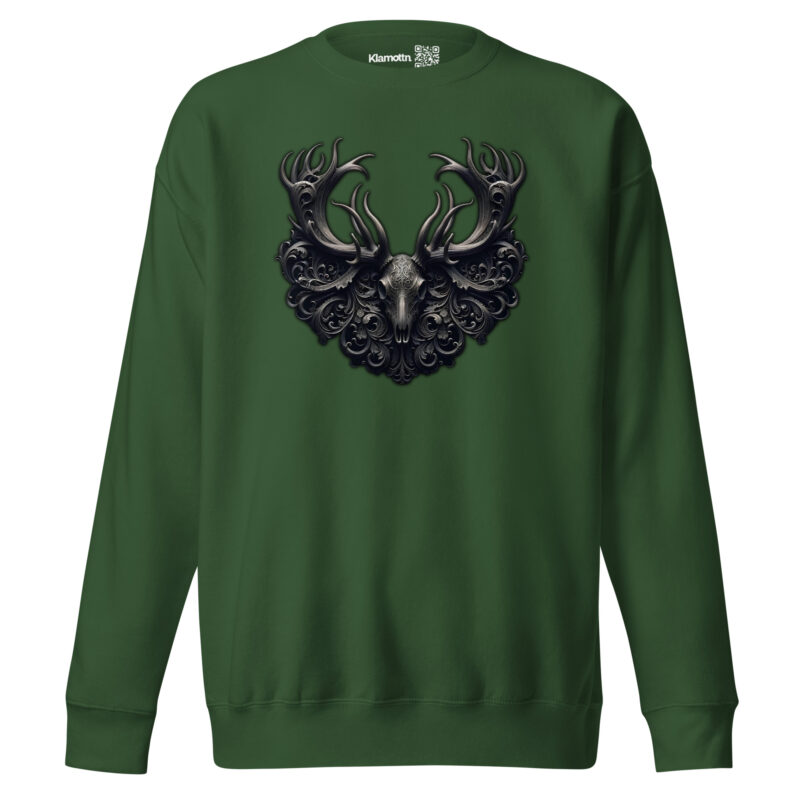 Mystischer Hirschschädel Unisex-Premium-Pullover – Sweatshirts – klamottn.de