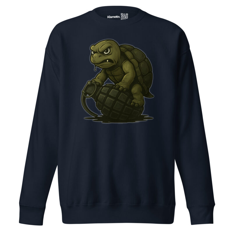 Wütende Schildkröte auf Granate Unisex-Premium-Pullover – Sweatshirts – klamottn.de