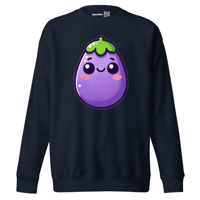 Kawaii Aubergine Unisex-Premium-Pullover – Sweatshirts – klamottn.de