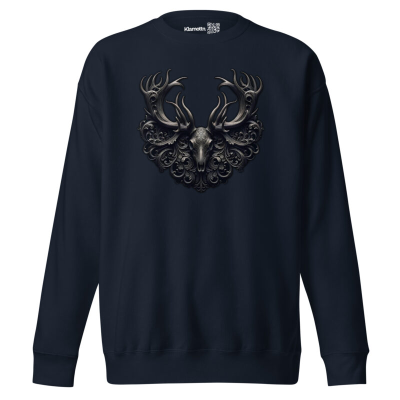 Mystischer Hirschschädel Unisex-Premium-Pullover – Sweatshirts – klamottn.de