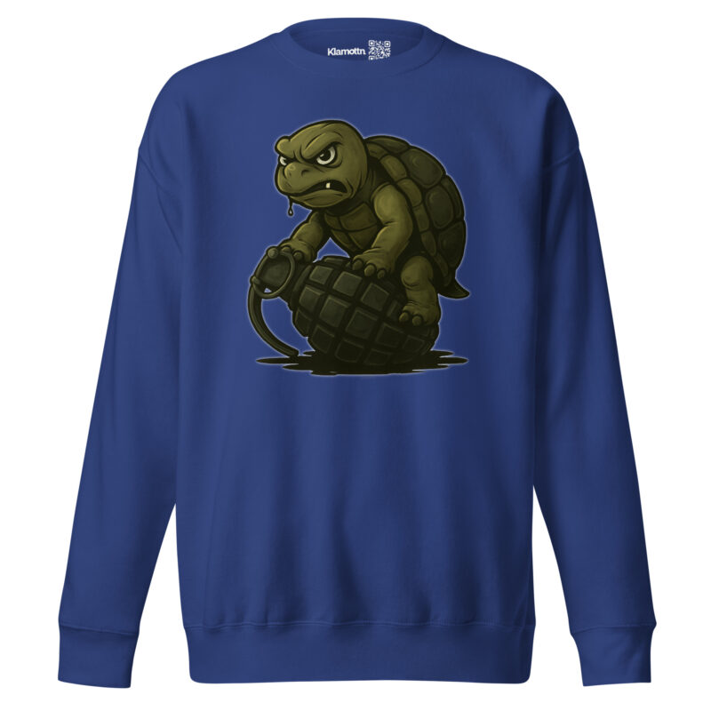 Wütende Schildkröte auf Granate Unisex-Premium-Pullover – Sweatshirts – klamottn.de