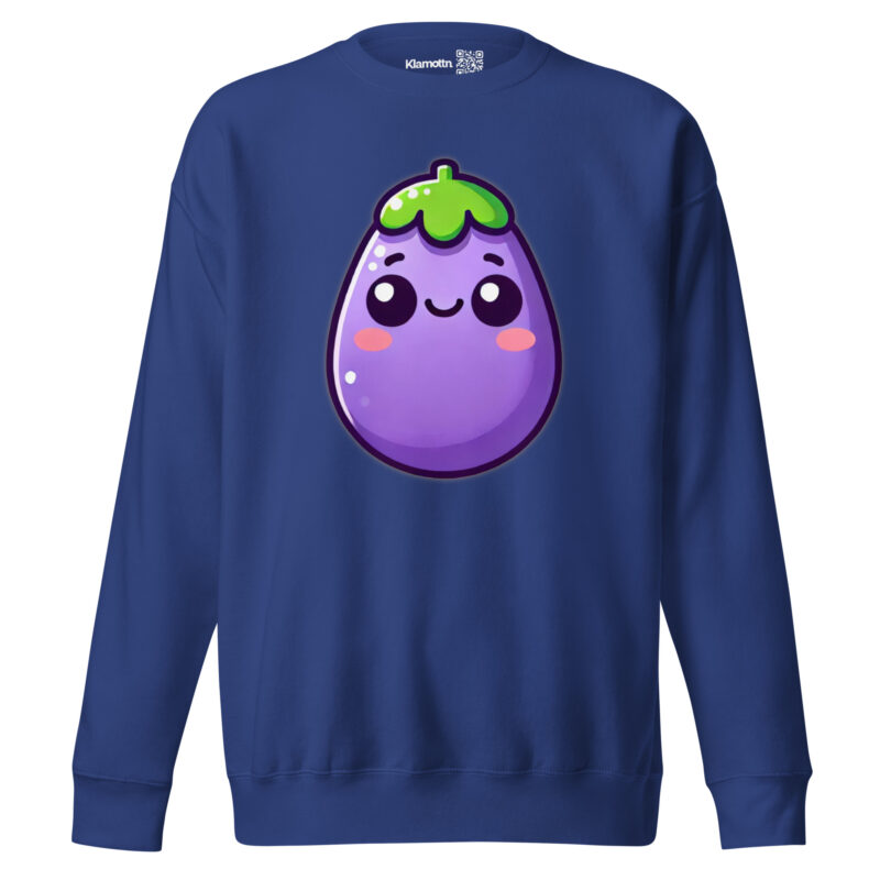 Kawaii Aubergine Unisex-Premium-Pullover – Sweatshirts – klamottn.de