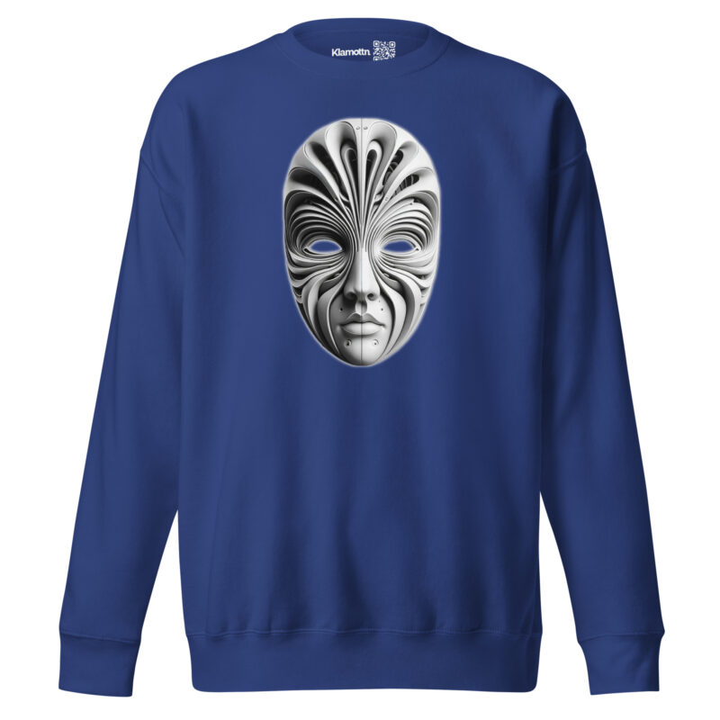 Futuristische Skulpturenmaske Unisex-Premium-Pullover – Sweatshirts – klamottn.de
