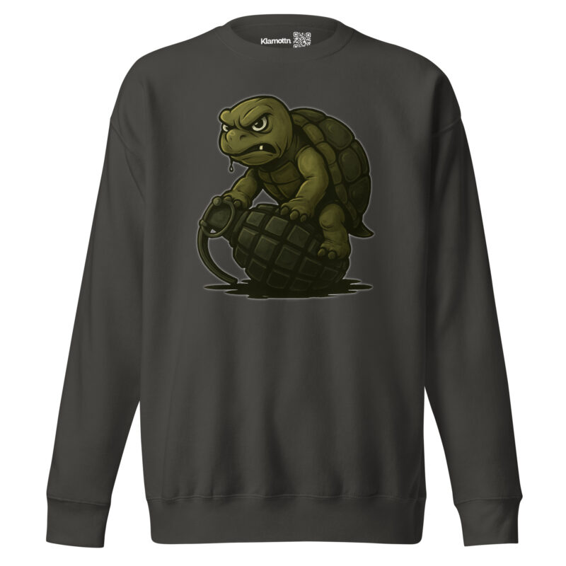 Wütende Schildkröte auf Granate Unisex-Premium-Pullover – Sweatshirts – klamottn.de