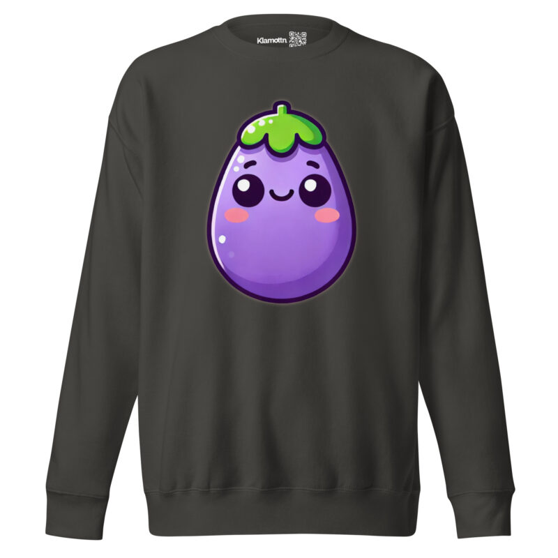 Kawaii Aubergine Unisex-Premium-Pullover – Sweatshirts – klamottn.de