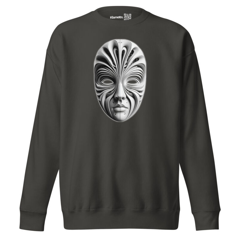 Futuristische Skulpturenmaske Unisex-Premium-Pullover – Sweatshirts – klamottn.de