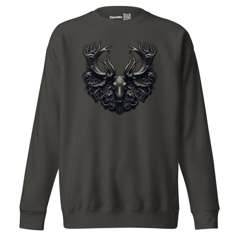 Mystischer Hirschschädel Unisex-Premium-Pullover – Sweatshirts – klamottn.de