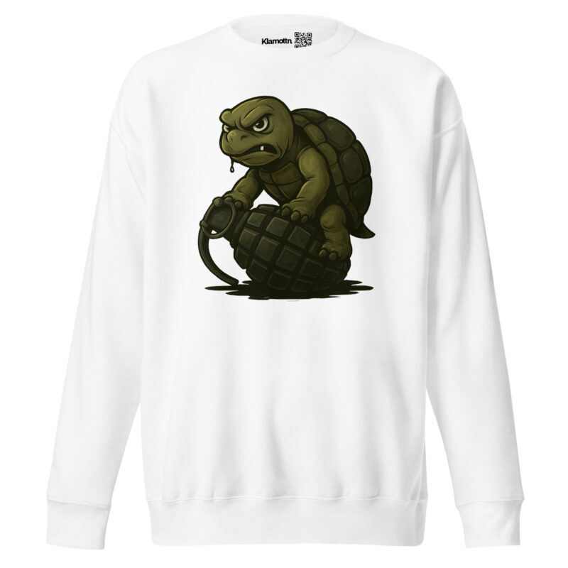 Wütende Schildkröte auf Granate Unisex-Premium-Pullover – Sweatshirts – klamottn.de