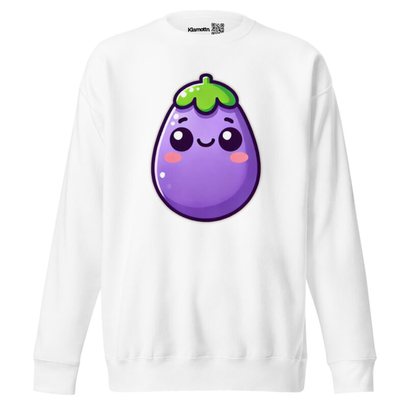 Kawaii Aubergine Unisex-Premium-Pullover – Sweatshirts – klamottn.de