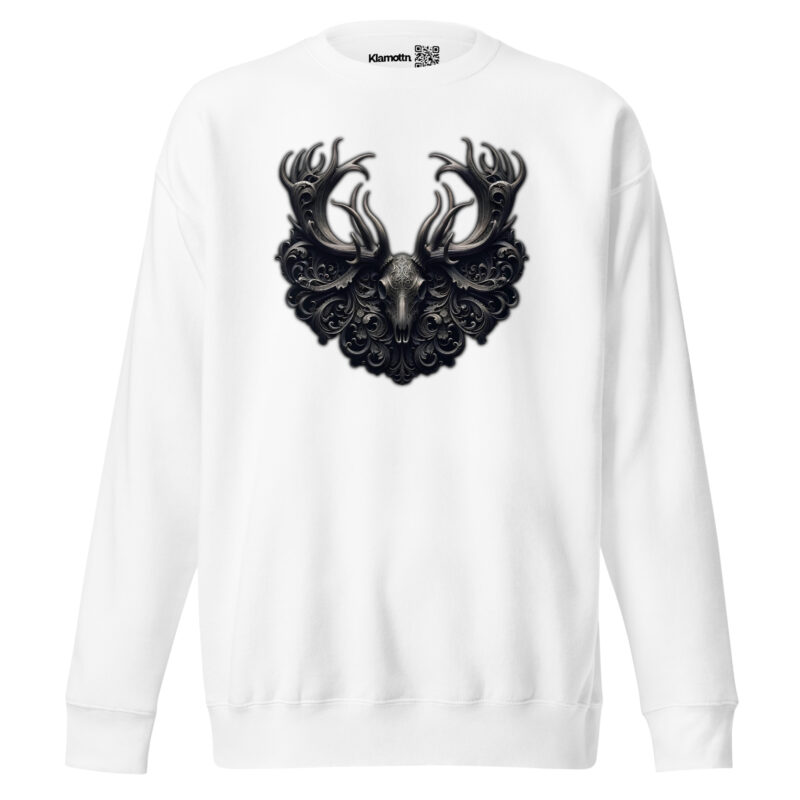 Mystischer Hirschschädel Unisex-Premium-Pullover – Sweatshirts – klamottn.de