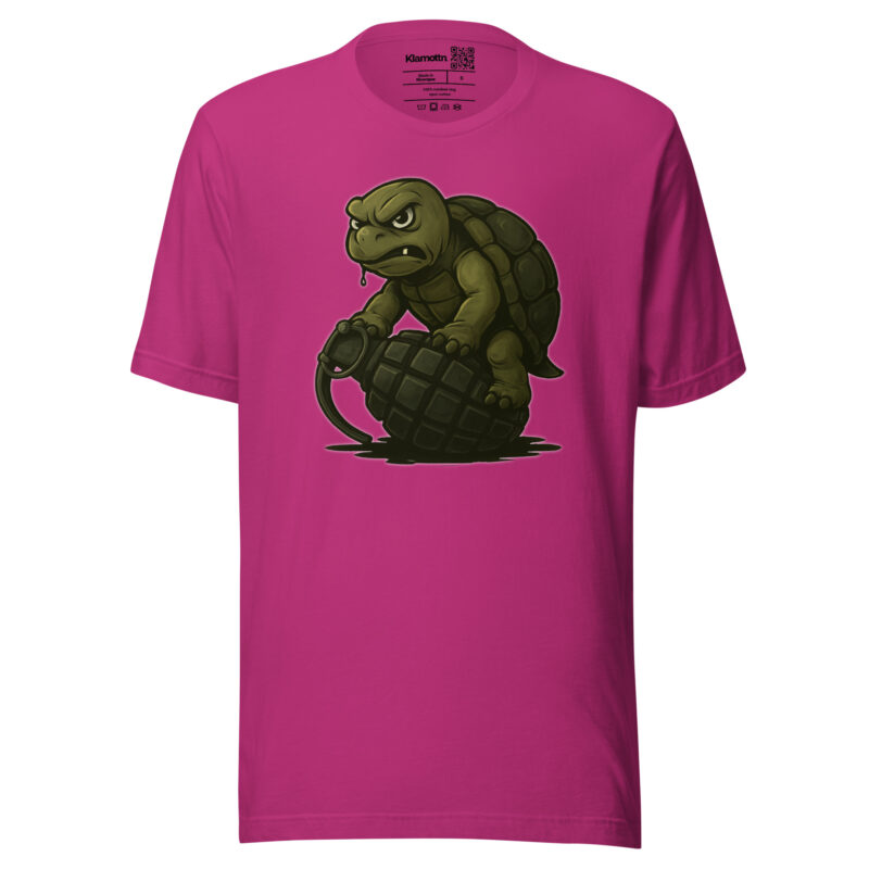 Wütende Schildkröte auf Granate Unisex-T-Shirt – T-Shirts – klamottn.de