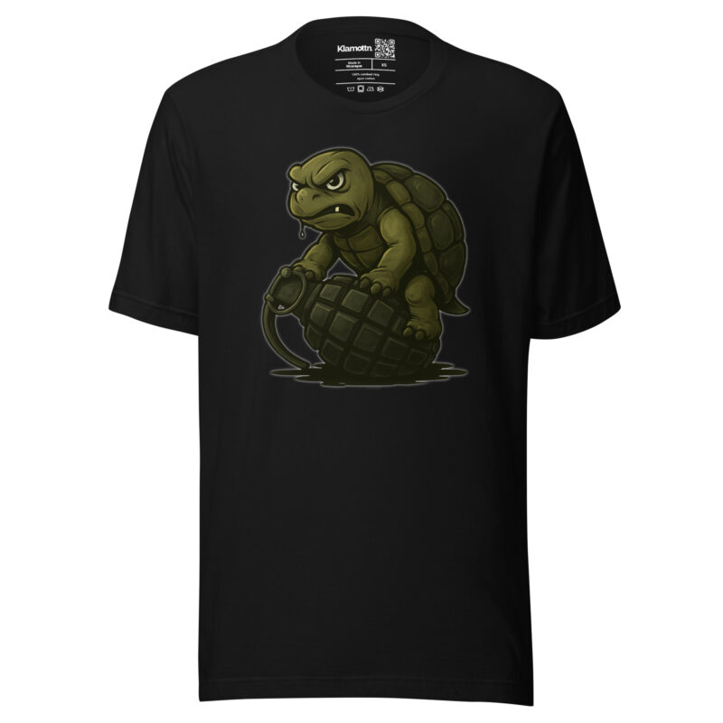 Wütende Schildkröte auf Granate Unisex-T-Shirt – T-Shirts – klamottn.de