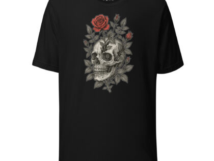 Schädel mit blutroter Rose Unisex-T-Shirt – T-Shirts – klamottn.de Schädel mit blutroter Rose Unisex-T-Shirt – T-Shirts – klamottn.de