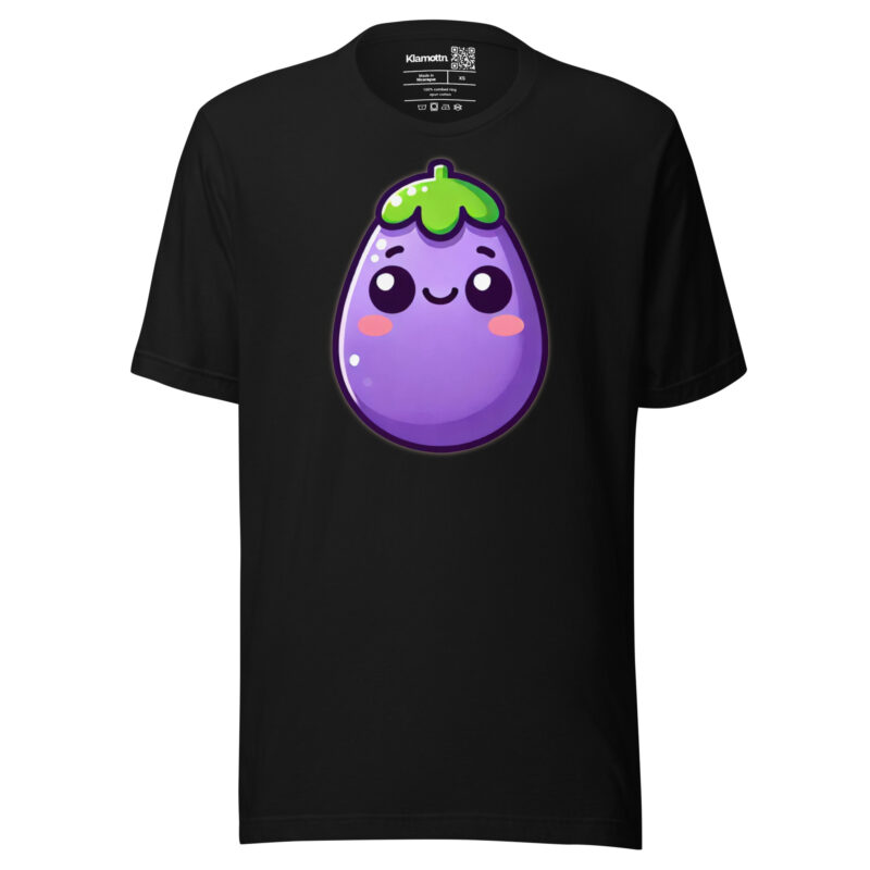 Kawaii Aubergine Unisex-T-Shirt – T-Shirts – klamottn.de