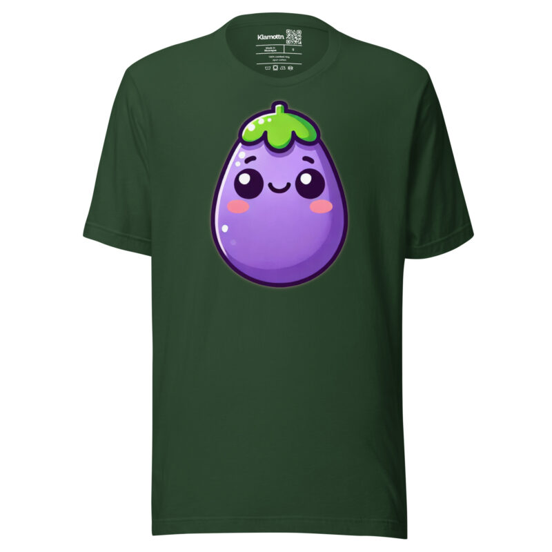 Kawaii Aubergine Unisex-T-Shirt – T-Shirts – klamottn.de