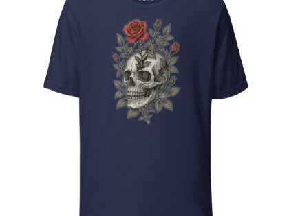 Schädel mit blutroter Rose Unisex-T-Shirt – T-Shirts – klamottn.de Schädel mit blutroter Rose Unisex-T-Shirt – T-Shirts – klamottn.de